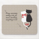 Zoek naar liefde katten muismatten Valentijn