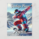 Zoek naar snowboarder briefkaarten Snowbord