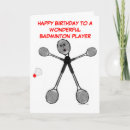 Zoek naar badminton racket briefkaarten Grappig