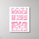 Zoek naar liefde tekst canvas prints Valentijn