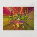 Zoek naar vrede ter wereld briefkaarten Kerstmis