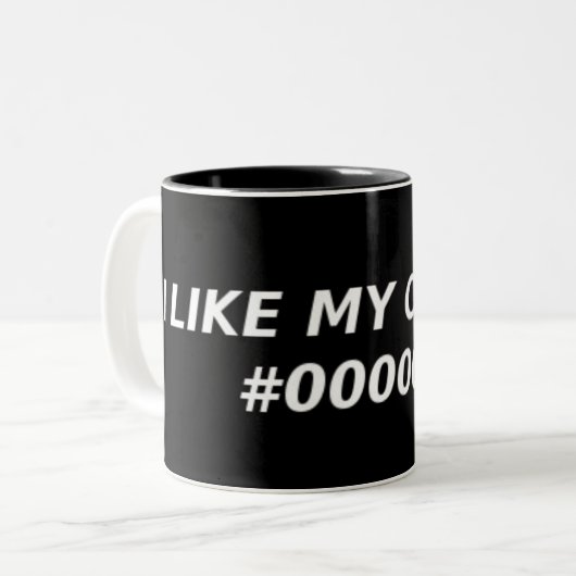 #000000 Coffee Mok (Voorkant links)