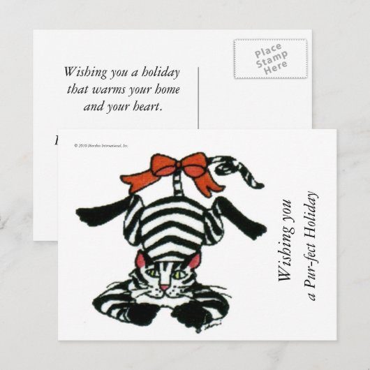 000011, Wensende u, een Pur-fect vakantie, © 201.. Feestdagenkaart (Voorkant / Achterkant)