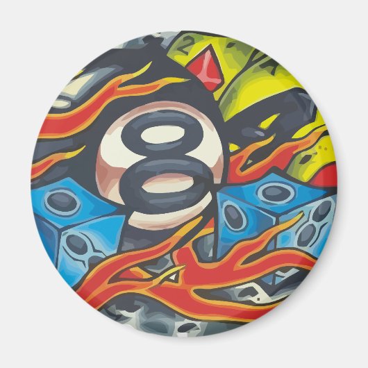 00001 Bola 8 Lama's Magneet (Voorkant)