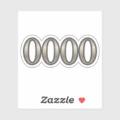 0000 Engelnummer Uitbreiding Sticker (Vel)