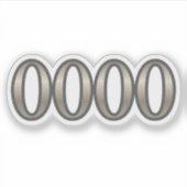 0000 Engelnummer Uitbreiding Sticker (Voorkant)