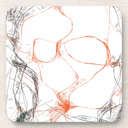 00010 abstracte kunst drankjes onderzetter (Voorkant)
