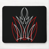 0001 Pinstripe Rojo & Blanco Muismat (Voorkant)