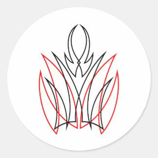 0001 Pinstripe Ronde Sticker