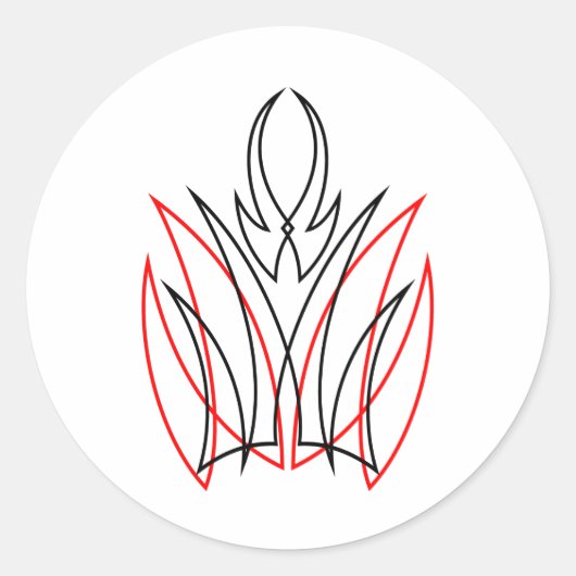 0001 Pinstripe Ronde Sticker (Voorkant)