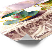 0001 Rij met theeopjes Kunstafdrukken Poster (Hoek)