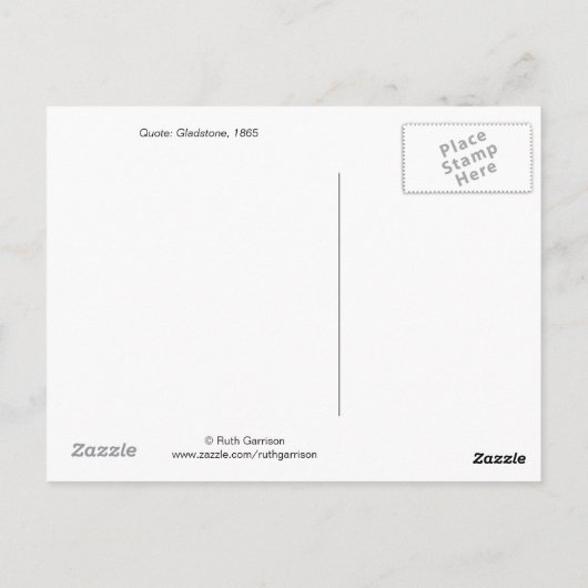 0001 Rij van Briefkaart van Teacups Gladstone (Achterkant)