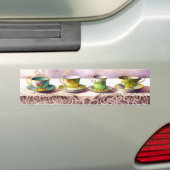 0001 Rij van de Bumpersticker van Teacups (Op auto)