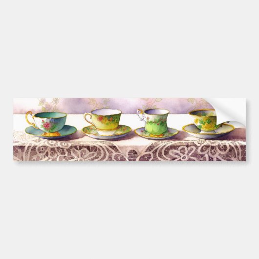 0001 Rij van de Bumpersticker van Teacups (Voorkant)