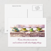 0001 Rij van het Briefkaart van Tacups Chaim Potok (Voorkant / Achterkant)