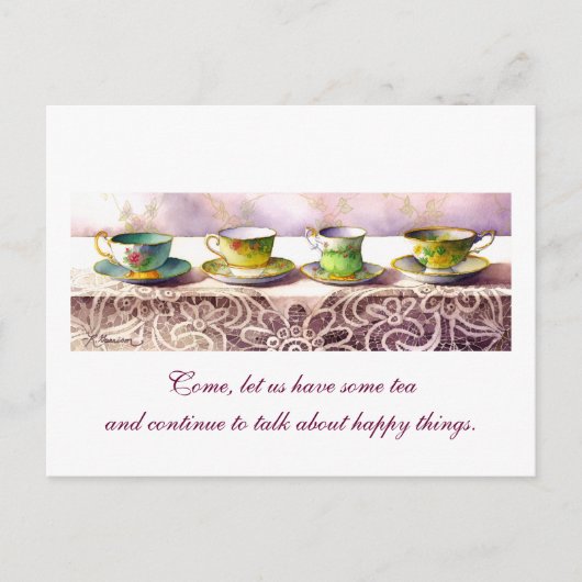 0001 Rij van het Briefkaart van Tacups Chaim Potok (Voorkant)