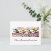0001 Rij van Teacups Arthur Wing Pinero Briefkaart (Staand voorkant)
