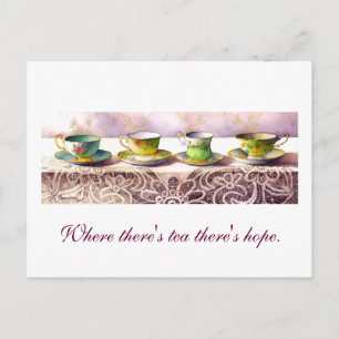0001 Rij van Teacups Arthur Wing Pinero Briefkaart