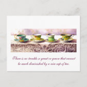 0001 Rij van Teacups Bernard-Paul Heroux Briefkaar Briefkaart (Voorkant)