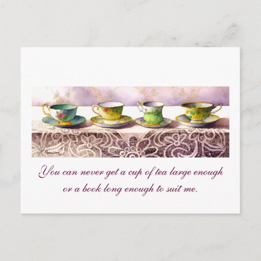 0001 Rij van Teacups C.S. Lewis Briefkaart (Voorkant)