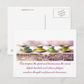 0001 Rij van Teacups Lu Yu Briefkaart (Voorkant / Achterkant)