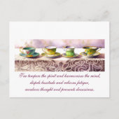 0001 Rij van Teacups Lu Yu Briefkaart (Voorkant)