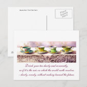 0001 Rij van Teacups Thich Nat Hahn Briefkaart (Voorkant / Achterkant)