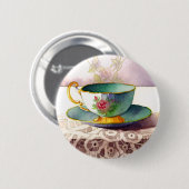 0001 Teacup on Lace Button (Voorkant /achterkant)