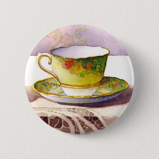 0001 Teacup on Lace Button (Voorkant)