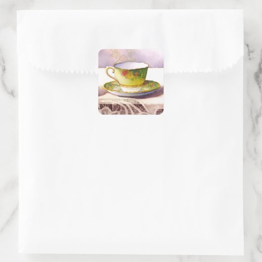 0001 Teacup on Lace Stickers (Tas)