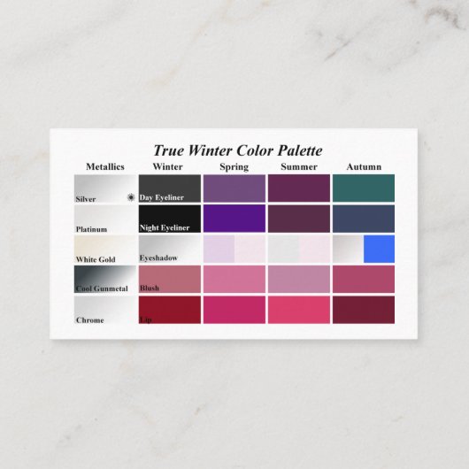 #0001 Ware winter Visitekaartje (Achterkant)