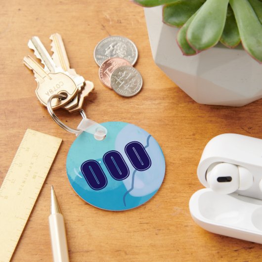 000 Angel Numbers Blauw Spiritueel Hoge Vibes Sleutelhanger (Bureau)