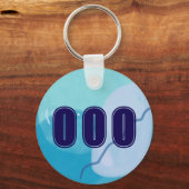000 Angel Numbers Blauw Spiritueel Hoge Vibes Sleutelhanger (Voorkant)