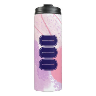 000 Angel Nummer Roze Blauw Spiritueel Ontwaken Thermosbeker