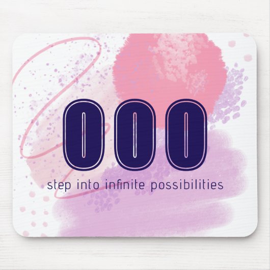 000 Engel nummers Roze Onbegrensde Geest Hoge Vibe Muismat (Voorkant)