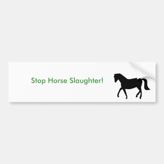 000, Stop Horse Slaughter! Bumpersticker (Voorkant)
