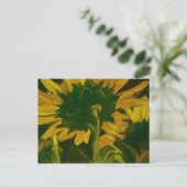 0010 achter de zonnebloem briefkaart (Staand voorkant)