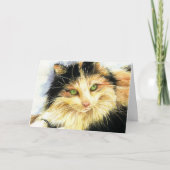 0010 Calico Cat Birthday Card Kaart (Voorkant)