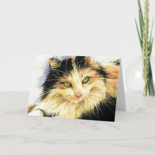 0010 Calico Cat Birthday Card Kaart (Voorkant)