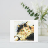 0010 Calico Cat Briefkaart (Staand voorkant)