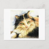 0010 Calico Cat Briefkaart (Voorkant)