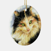 0010 Calico Cat Keramisch Ornament (Rechts)
