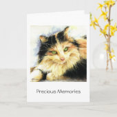 0010 Sympathie van Calico Cat Kaart (Gele Bloem)