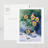 0011 Pansies in Planter Briefkaart (Voorkant / Achterkant)