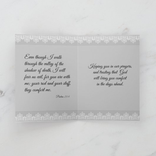 0018 Sympathy Card w/vers & Schrift Kaart (Binnen)