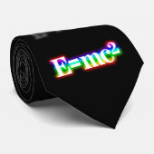 (001:08) Kleurrijke gloed E=mc2 - Zwart Stropdas (Opgerold)
