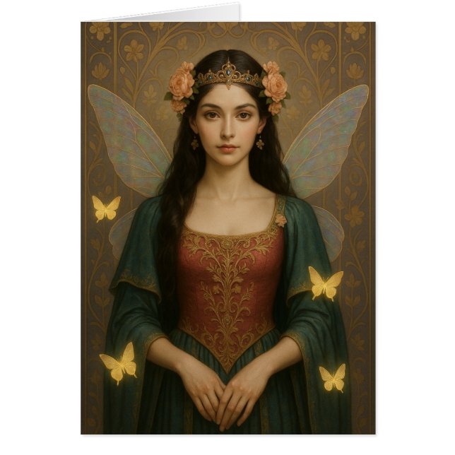 001_A fairy princess in teal green and crimson. (Voorkant)