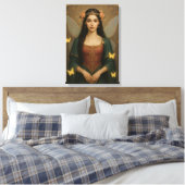 001_A fairy princess in teal green and crimson. Canvas Afdruk (Insitu (Slaapkamer))