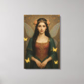 001_A fairy princess in teal green and crimson. Canvas Afdruk (Voorkant)