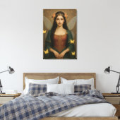 001_A fairy princess in teal green and crimson. Canvas Afdruk (Insitu (Slaapkamer))